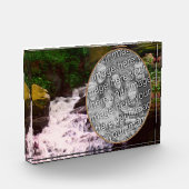 Klein bosgebied waterval schilderij Voeg uw Fotoblokken (Links)