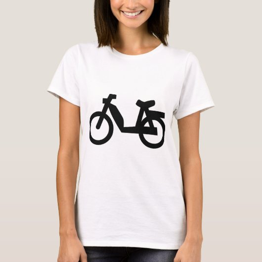 klein bromfietspictogram t-shirt (Voorkant)