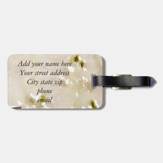 Klein brons, kolibrie bagagelabel (Achterkant horizontaal)