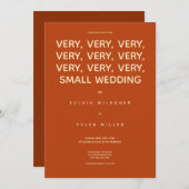 Klein-bruiloft verbrand Oranje-Typografie-minimaal (Voorkant / Achterkant)