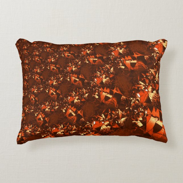 Klein bruinkoraal, in reliëf accent kussen (Voorkant)