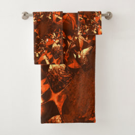 Klein bruinkoraal, in reliëf bad handdoek