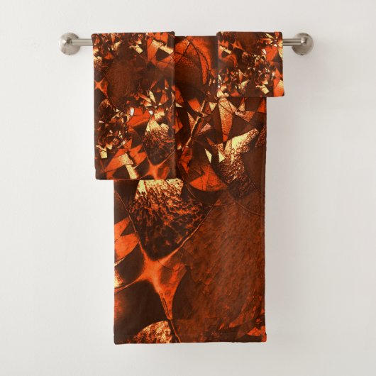 Klein bruinkoraal, in reliëf bad handdoek (Insitu)