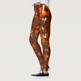 Klein bruinkoraal, in reliëf leggings