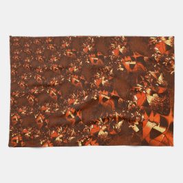 Klein bruinkoraal, in reliëf theedoek