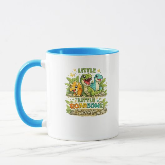 Klein Brullend Cute Dinosaur Koffiekopje Mok (Links)