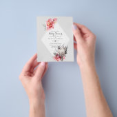 KLEIN BUDGET Schuuruil Baby Shower Uitnodiging Flyer (Hand)