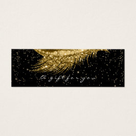 Klein cadeaubon Glitter Gold Black Mini Visitekaartjes