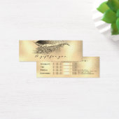 Klein cadeaubon Glitter Lash Gold Metal Lux Mini Visitekaartjes (Bureau)
