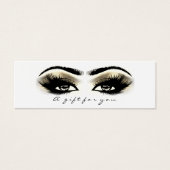 Klein cadeaubon Glitter Lash White Gold Eye Mini Visitekaartjes (Voorkant)