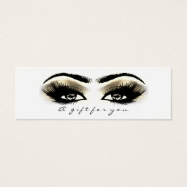 Klein cadeaubon Glitter Lash White Gold Eye Mini Visitekaartjes