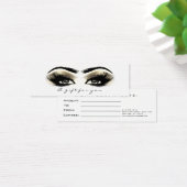 Klein cadeaubon Glitter Lash White Gold Eye Mini Visitekaartjes (Bureau)