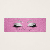 Klein cadeaubon grijze roze as mini visitekaartjes (Voorkant)