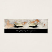 Klein cadeaubon Marble Black Lash Makeup Mini Visitekaartjes (Voorkant)