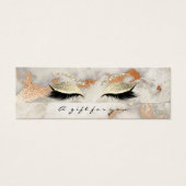 Klein cadeaubon Marble Coral Lash Makeup Mini Visitekaartjes (Voorkant)