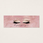 Klein cadeaubon Marble Glitter Lashink Roze Mini Visitekaartjes (Voorkant)