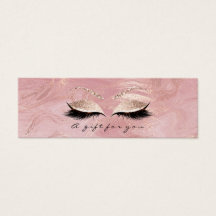 Klein cadeaubon Marble Glitter Lashink Roze