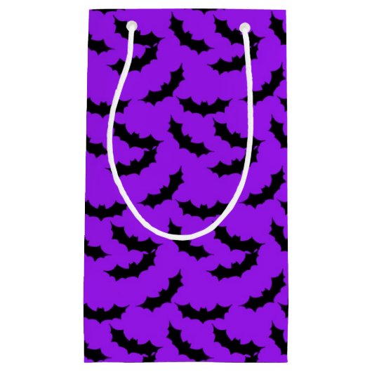 Klein cadeautas met kleine halloween Bat-patroon (Voorkant)