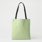 Klein chevron-patroon groen en blauw tote bag (Voorkant)
