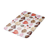 Klein Chic Kleurrijk Chocolade Hart Patroon Badmat (Gekanteld)