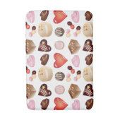Klein Chic Kleurrijk Chocolade Hart Patroon Badmat (Voorkant Verticaal)
