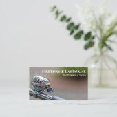 Klein-chroomfiets belletje voor fietsenreparatiewi visitekaartje (Staand voorkant)