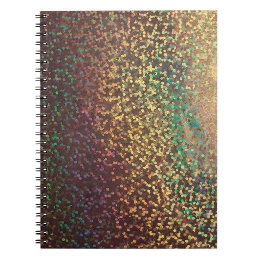 Klein, confetti, multicolored, goud, zilver, c notitieboek (Voorkant)