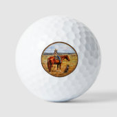 Klein Cowgirl op Rundvee Golf Balls Golfballen (Voorkant)