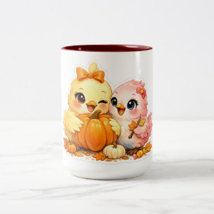Klein Cute Halloween Vogels Paar Keramische Mok