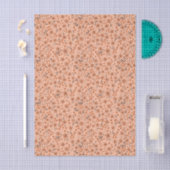 Klein cute roze rood bruin crème patroon tissuepapier (Craft)