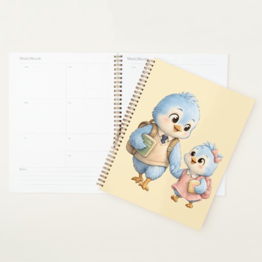 Klein Cute Vogel Wekelijkse Planner Notitieboek (Display)