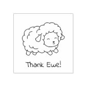 Klein dank je schaap kleur me rubberstempel (Afrduk)