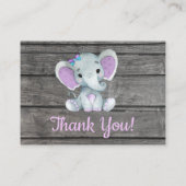 Klein dank u Labels tekst olifant Paarse Blauwgroe (Achterkant)