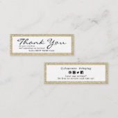 Klein Dank u voor het lijst voor bestelling goud Mini Visitekaartje (Voorkant / Achterkant)