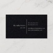 Klein dank, zwart en bloemen visitekaartje (Achterkant)