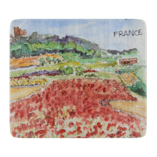 Klein decoratief glazen snijvlak snijplank