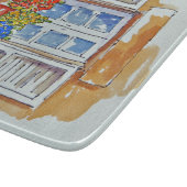 Klein decoratief glazen snijvlak snijplank (Hoek)