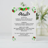 Klein details over het huwelijk informatiekaartje (Staand voorkant)