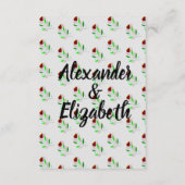 Klein details over het huwelijk informatiekaartje (Achterkant)