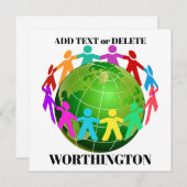 Klein deurteken, briefpapier, uitnodiging (Voorkant / Achterkant)