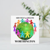 Klein deurteken, briefpapier, uitnodiging (Staand voorkant)