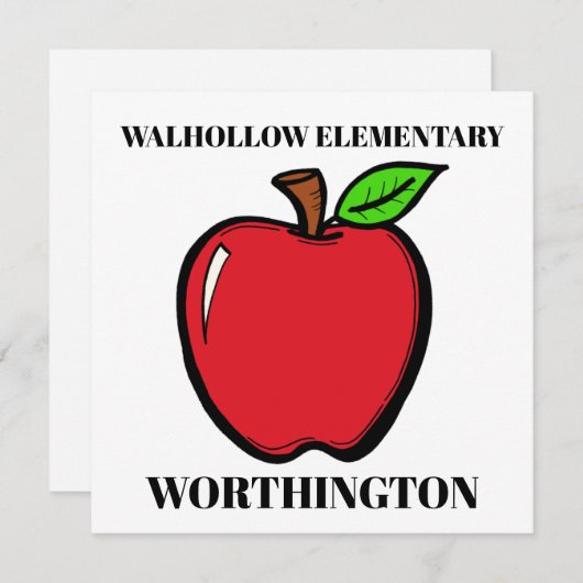 Klein deurteken, briefpapier, uitnodiging (Voorkant / Achterkant)