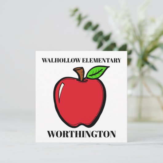 Klein deurteken, briefpapier, uitnodiging (Staand voorkant)