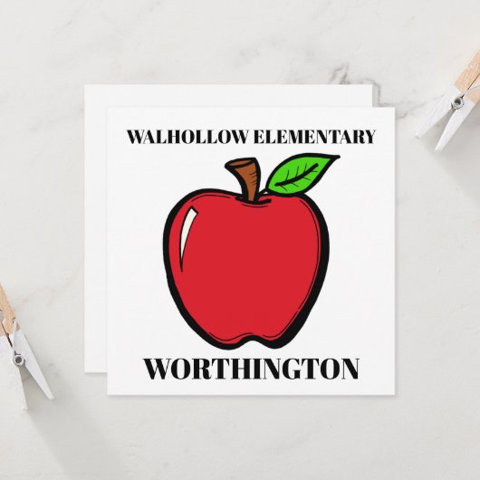 Klein deurteken, briefpapier, uitnodiging (Voorkant / Achterkant in situ)