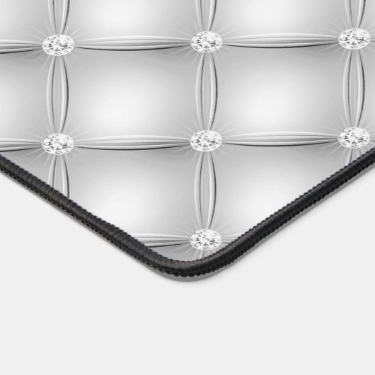 Klein diamant getuft ontwerp, zilver bureaumat (Hoek)