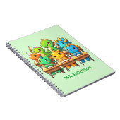 Klein Dinosaurus Spiraalschrift Notitieboek (Rechterzijde)