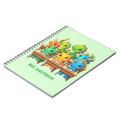 Klein Dinosaurus Spiraalschrift Notitieboek (Linkerzijde)