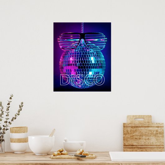 Klein disco-bal poster (Keuken)