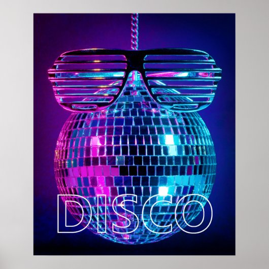 Klein disco-bal poster (Voorkant)