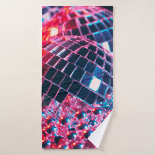Klein disco-party achtergrond met spiegelballen re badhanddoek